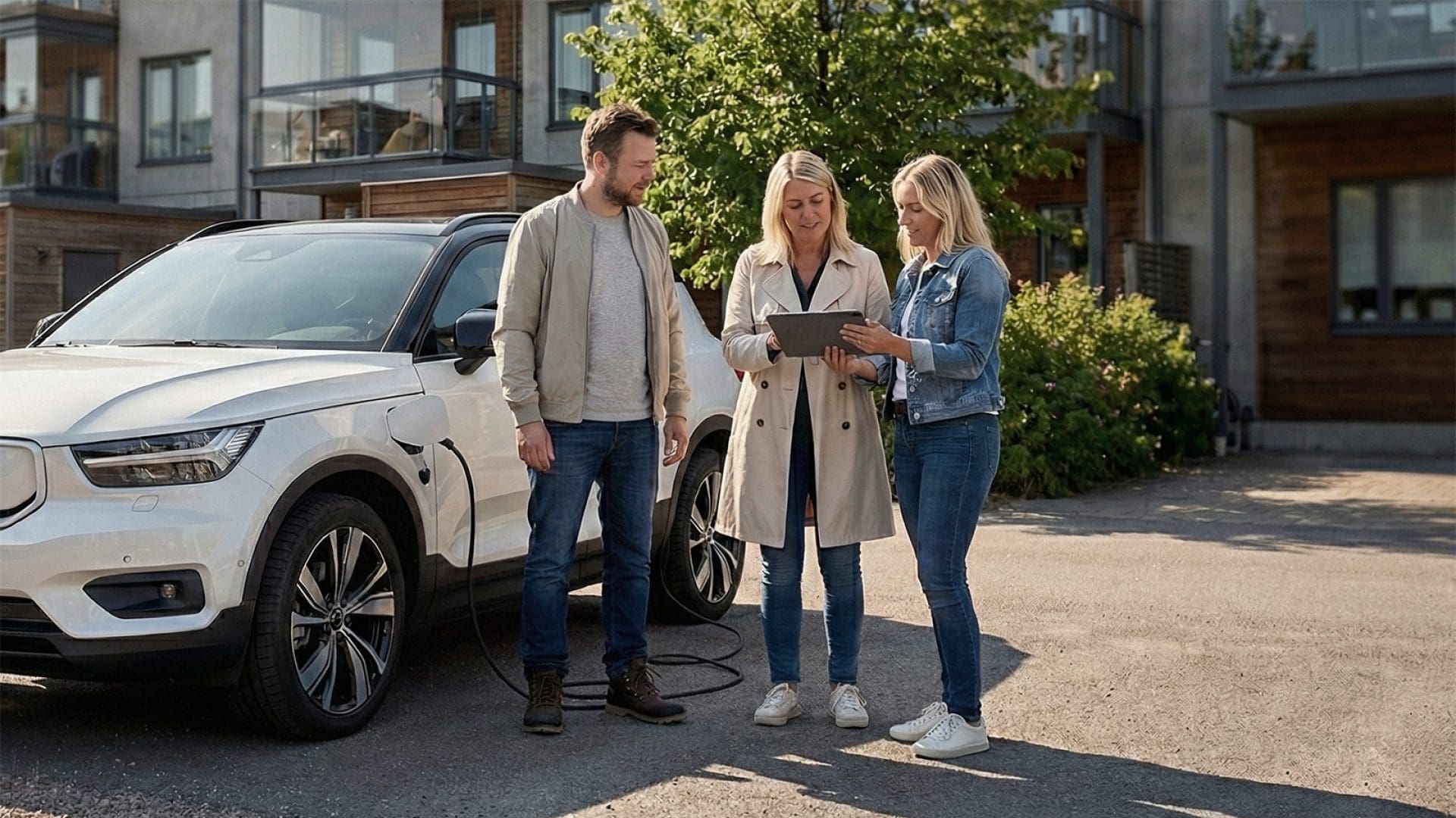 Samtal på parkering om byte av laddoperatör